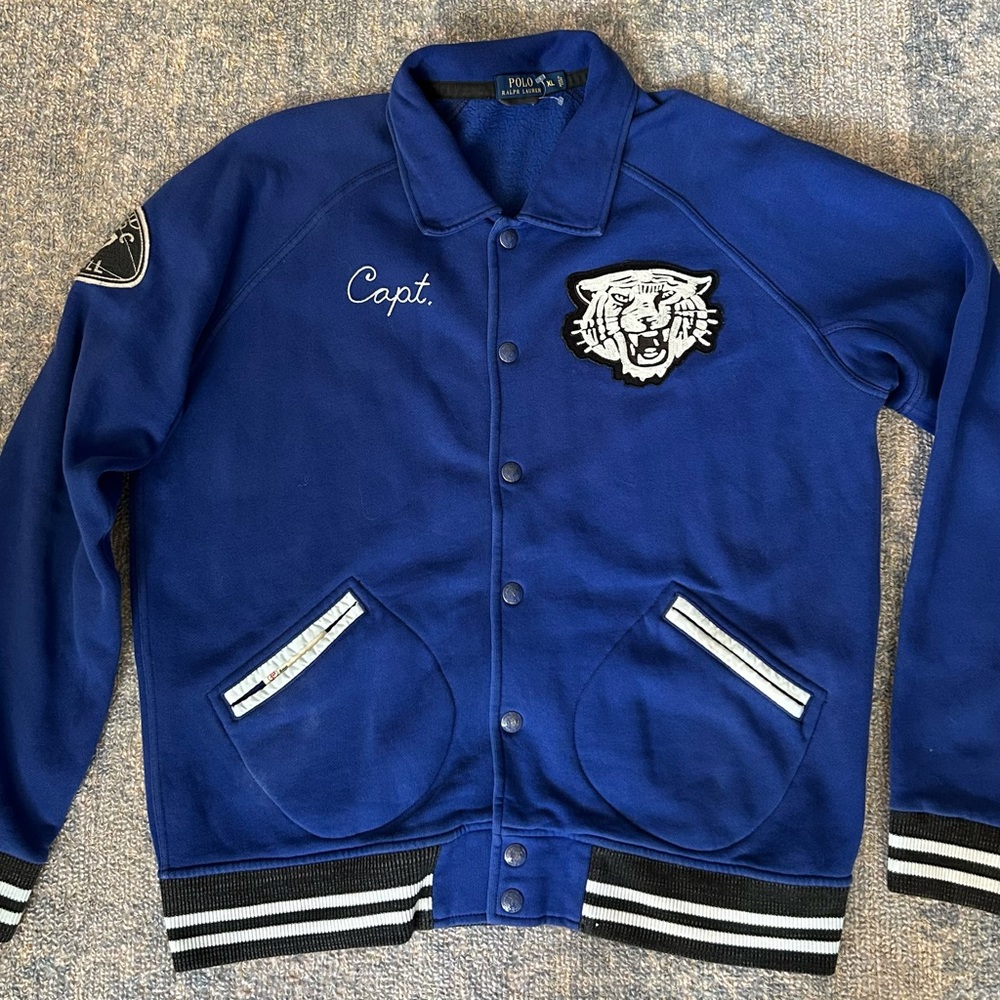 Polo by Ralph Lauren Men's Royal Blue Varsity Jacket